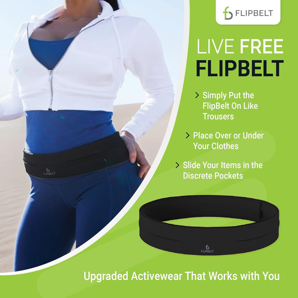 FlipBelt Classic Running Belt - Black