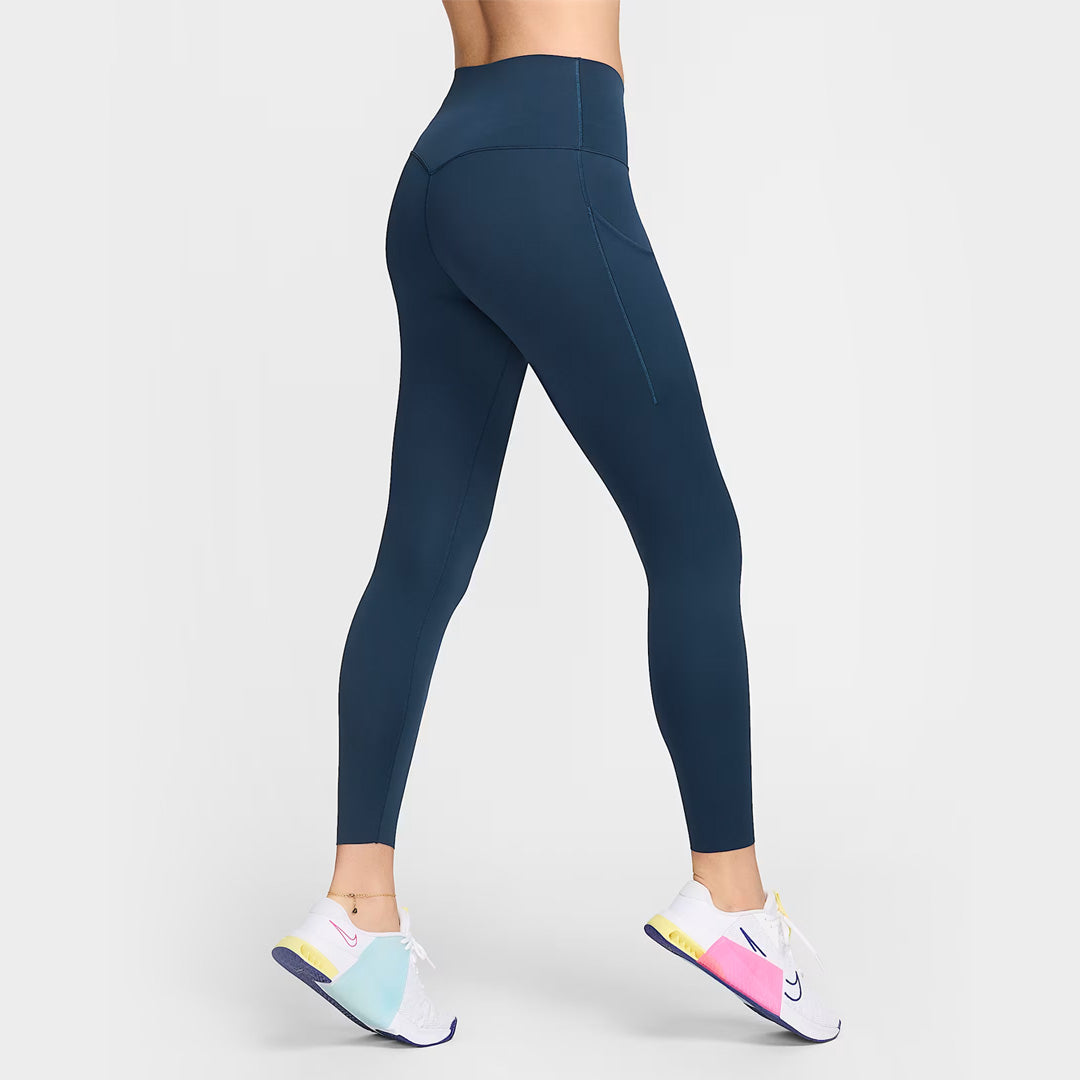 Nike Universa Medium-Support High-Waisted 7/8 Women's Running Leggings with Pocket - Armoury Navy
