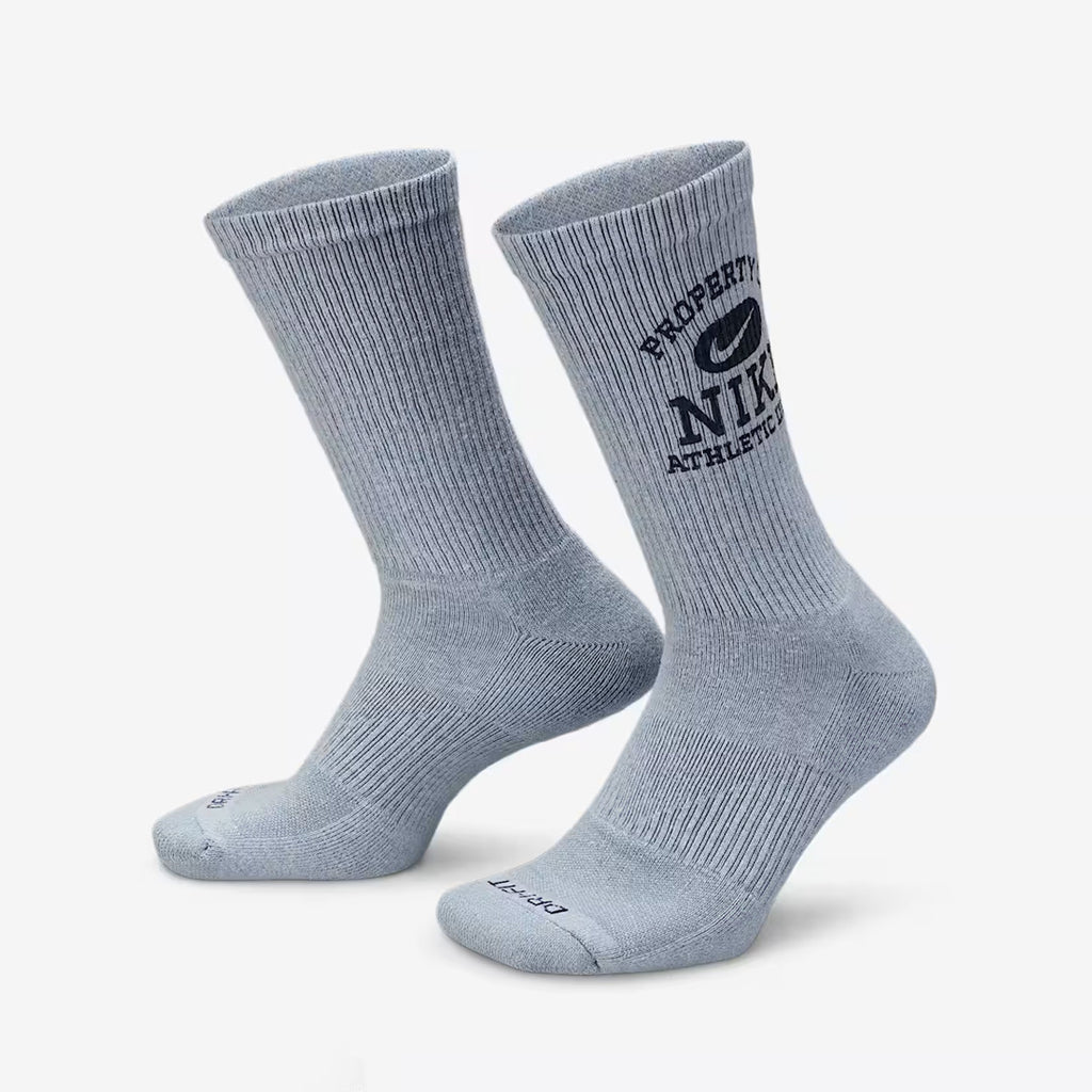 (3 Pairs) Nike Everyday Cushioned Crew Unisex Running Socks - Multi-Color