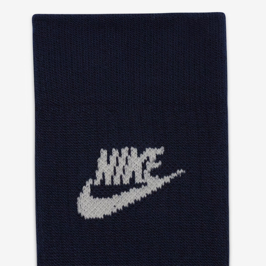 (3 Pairs) Nike Everyday Essential Men’s Women’s Training Crew Socks - Black Cream Grey