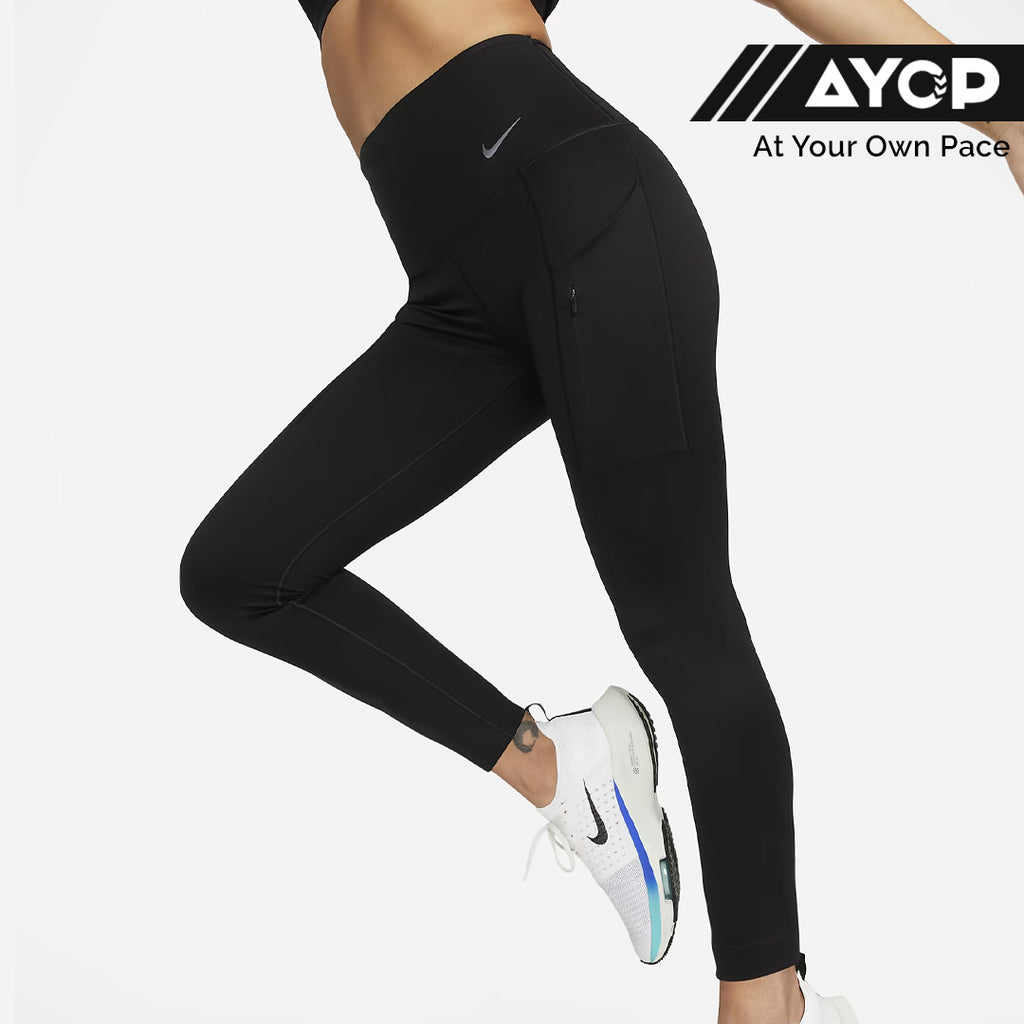 Nike Go Firm-Support High-Waisted 7/8 Women's Running Leggings - Black