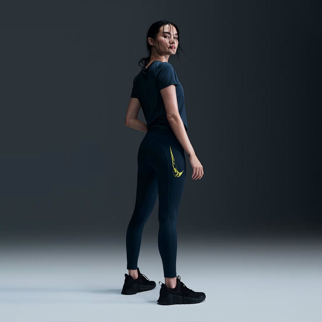 Nike Fast Swoosh Mid-Rise 7/8 Women's Running Leggings - Armory Navy