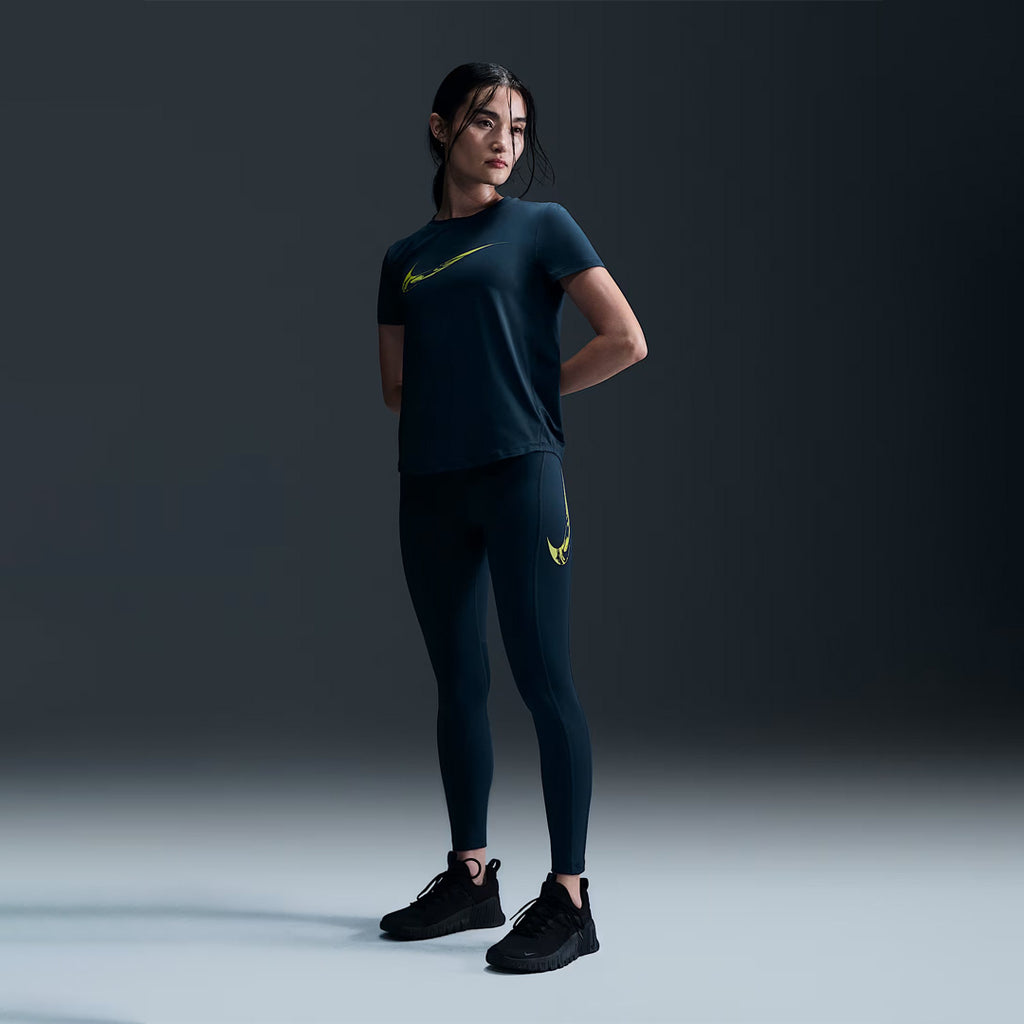 Nike Fast Swoosh Mid-Rise 7/8 Women's Running Leggings - Armory Navy