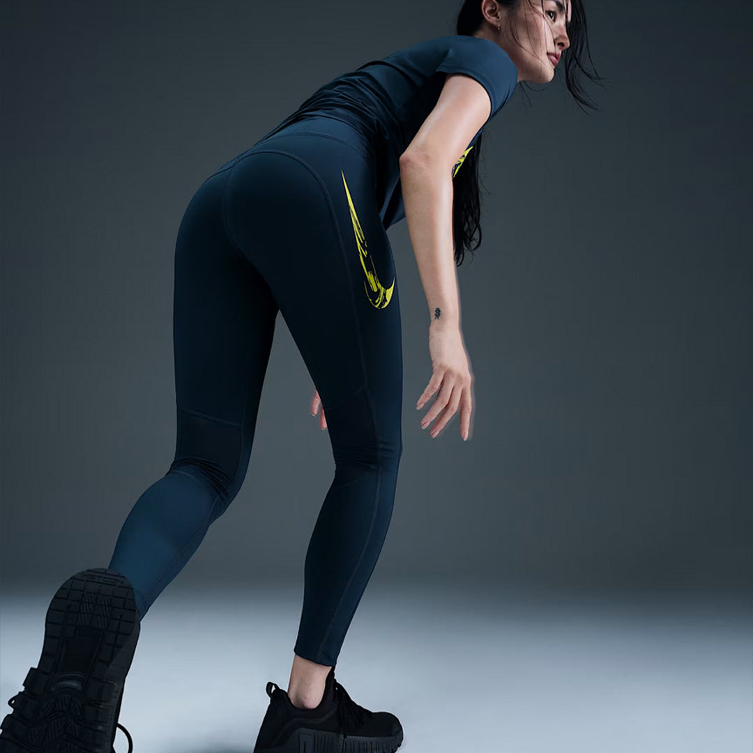 Nike Fast Swoosh Mid-Rise 7/8 Women's Running Leggings - Armory Navy