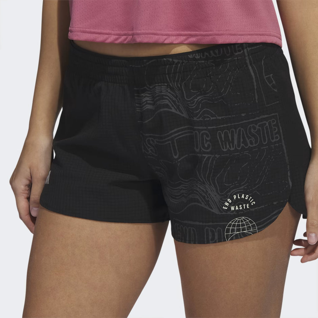 Adidas Run for the Oceans Women's Running Shorts - Black