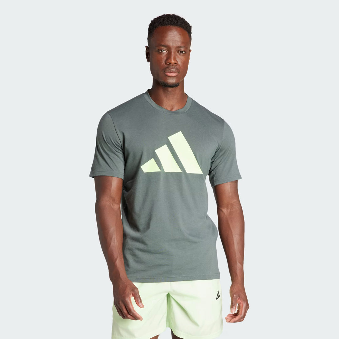 Adidas Train Essentials Feelready Logo Men's Training T-Shirt - Legend Ivy