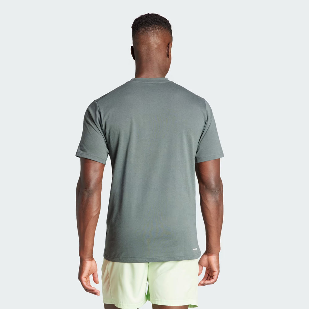 Adidas Train Essentials Feelready Logo Men's Training T-Shirt - Legend Ivy