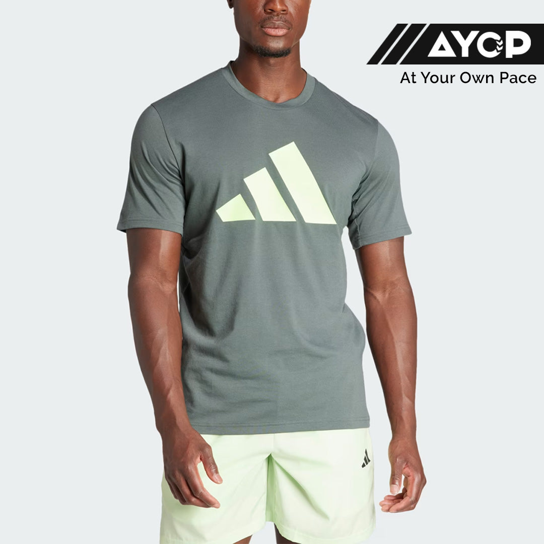 Adidas Train Essentials Feelready Logo Men's Training T-Shirt - Legend Ivy