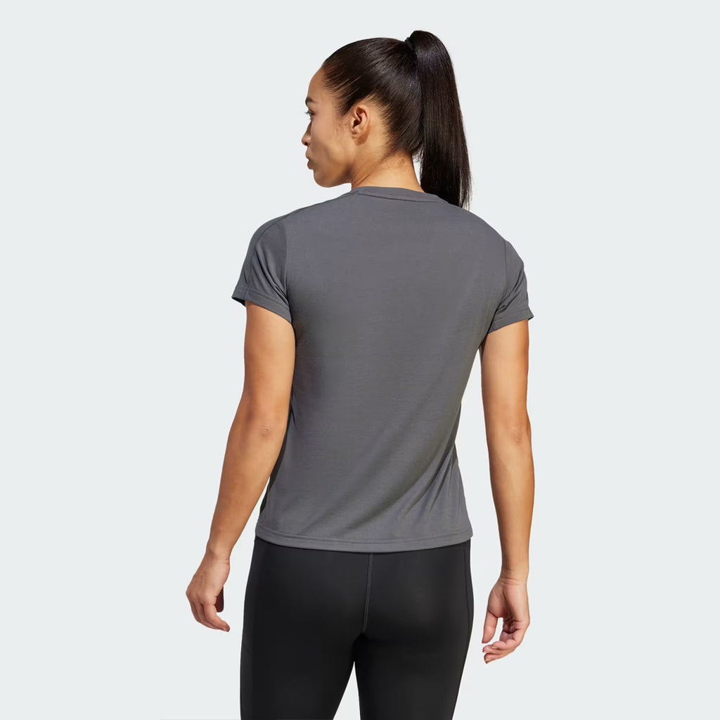 Adidas AEROREADY Train Essentials Minimal Branding Crewneck Women's Training T-Shirt - Grey Six