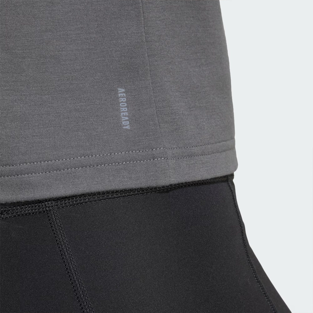 Adidas AEROREADY Train Essentials Minimal Branding Crewneck Women's Training T-Shirt - Grey Six