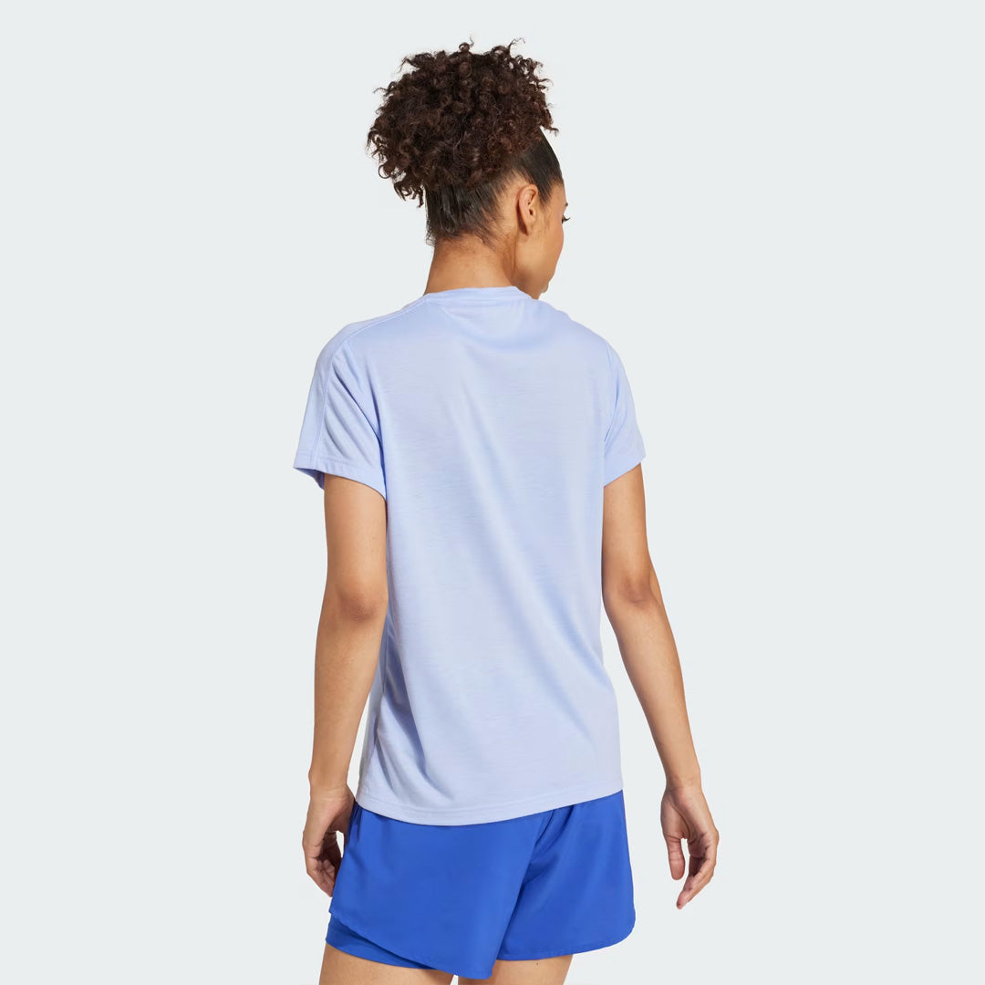 Adidas AEROREADY Train Essentials Minimal Branding Crewneck Women's Training T-Shirt - Blue Six