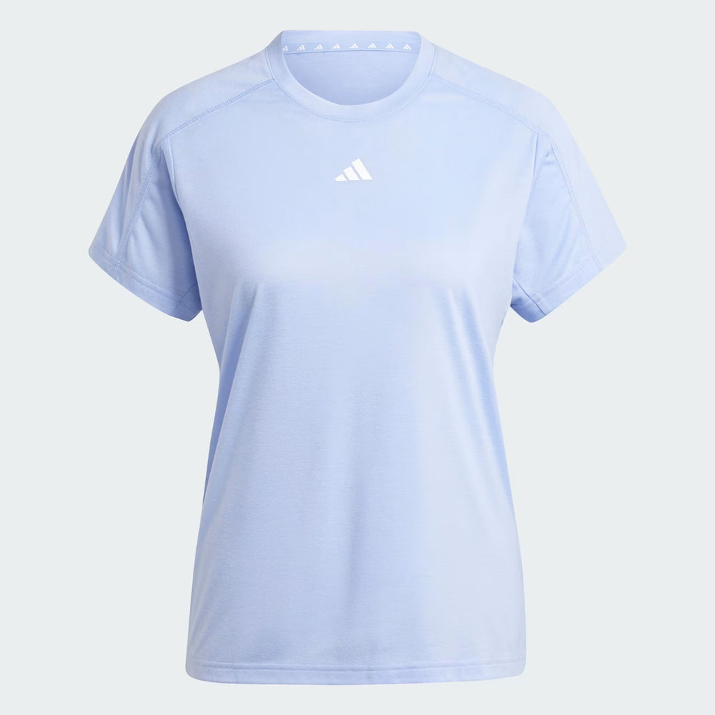 Adidas AEROREADY Train Essentials Minimal Branding Crewneck Women's Training T-Shirt - Blue Six