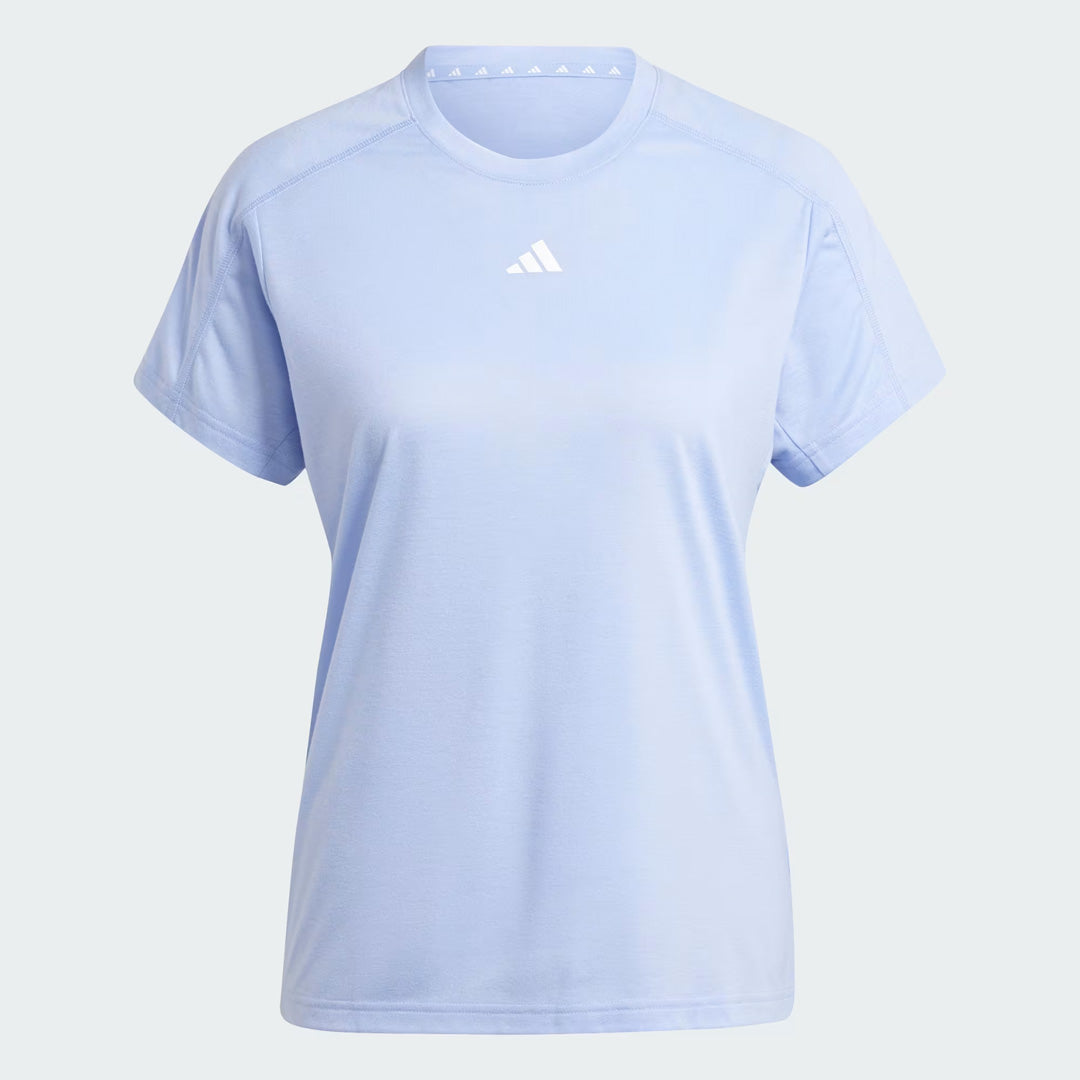 Adidas AEROREADY Train Essentials Minimal Branding Crewneck Women's Training T-Shirt - Blue Six
