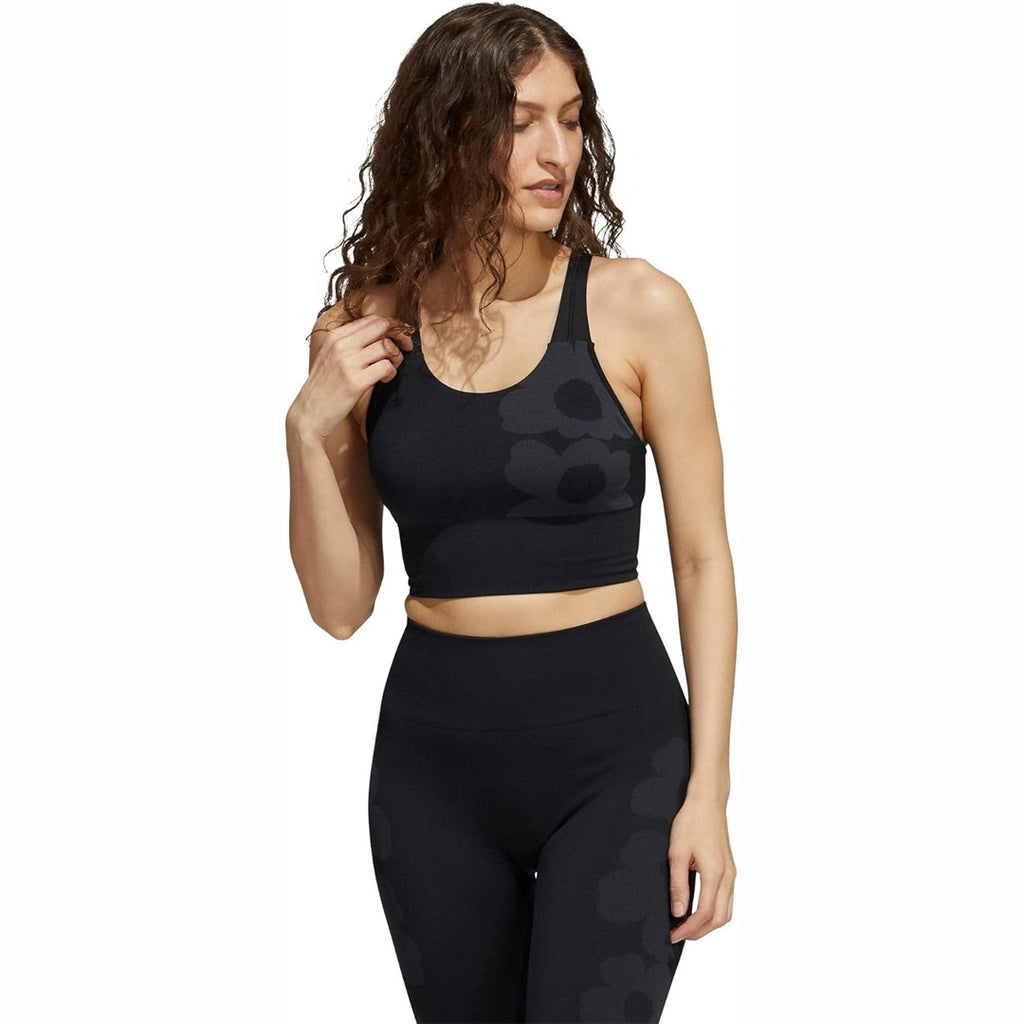 Adidas Marimekko Aeroknit Longline Bra Women's Sports Bra - Black