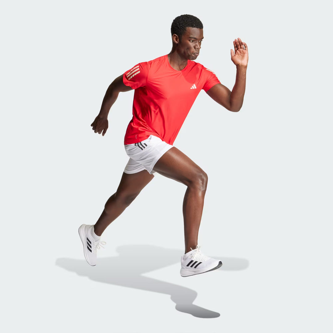 Adidas Own The Run Men's Running T-Shirt - Better Scarlett
