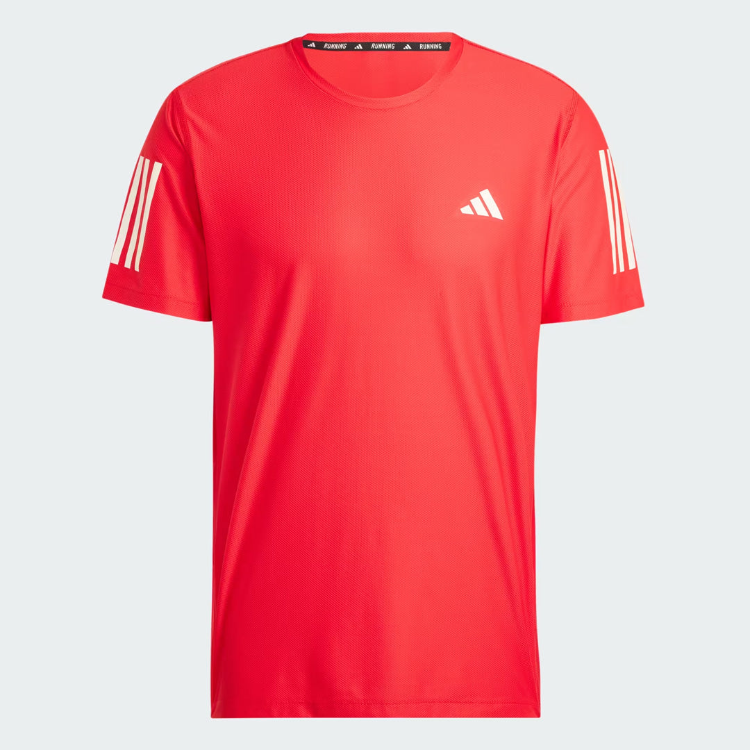 Adidas Own The Run Men's Running T-Shirt - Better Scarlett