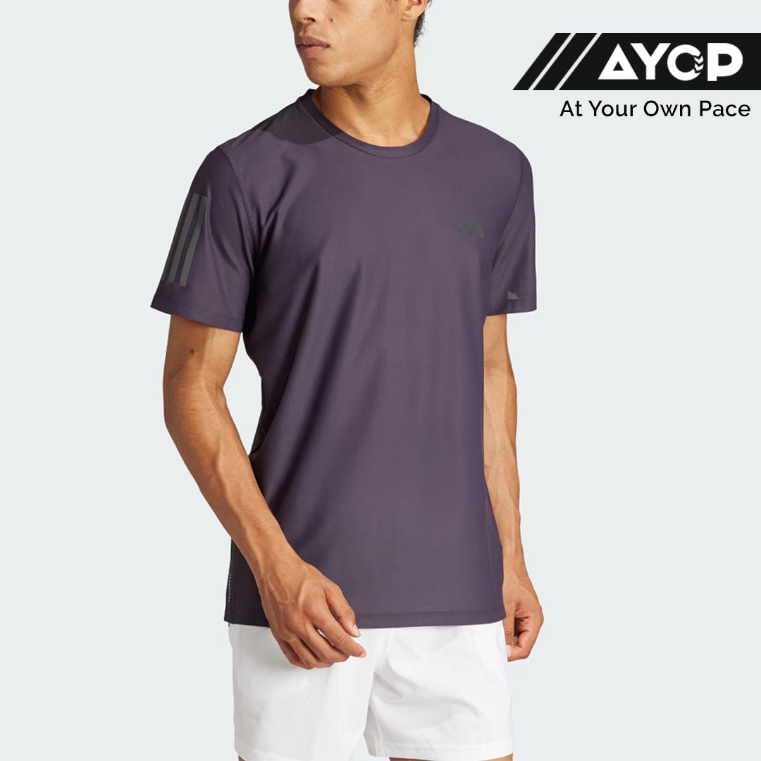 Adidas Own the Run Tee Men's Running T-Shirt - Aurora Black