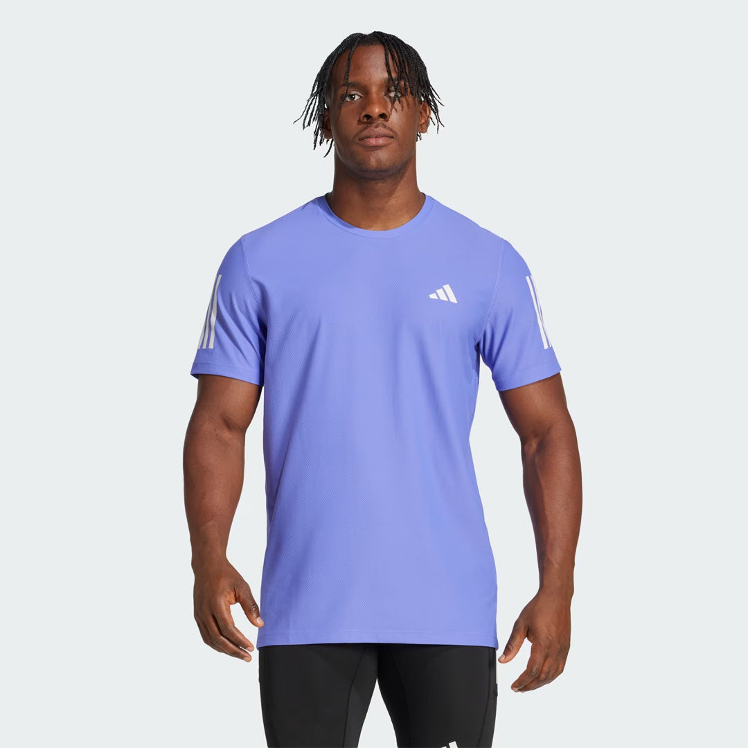 Adidas Own the Run Tee Men's Running T-Shirt - Semi Cobalt Blue