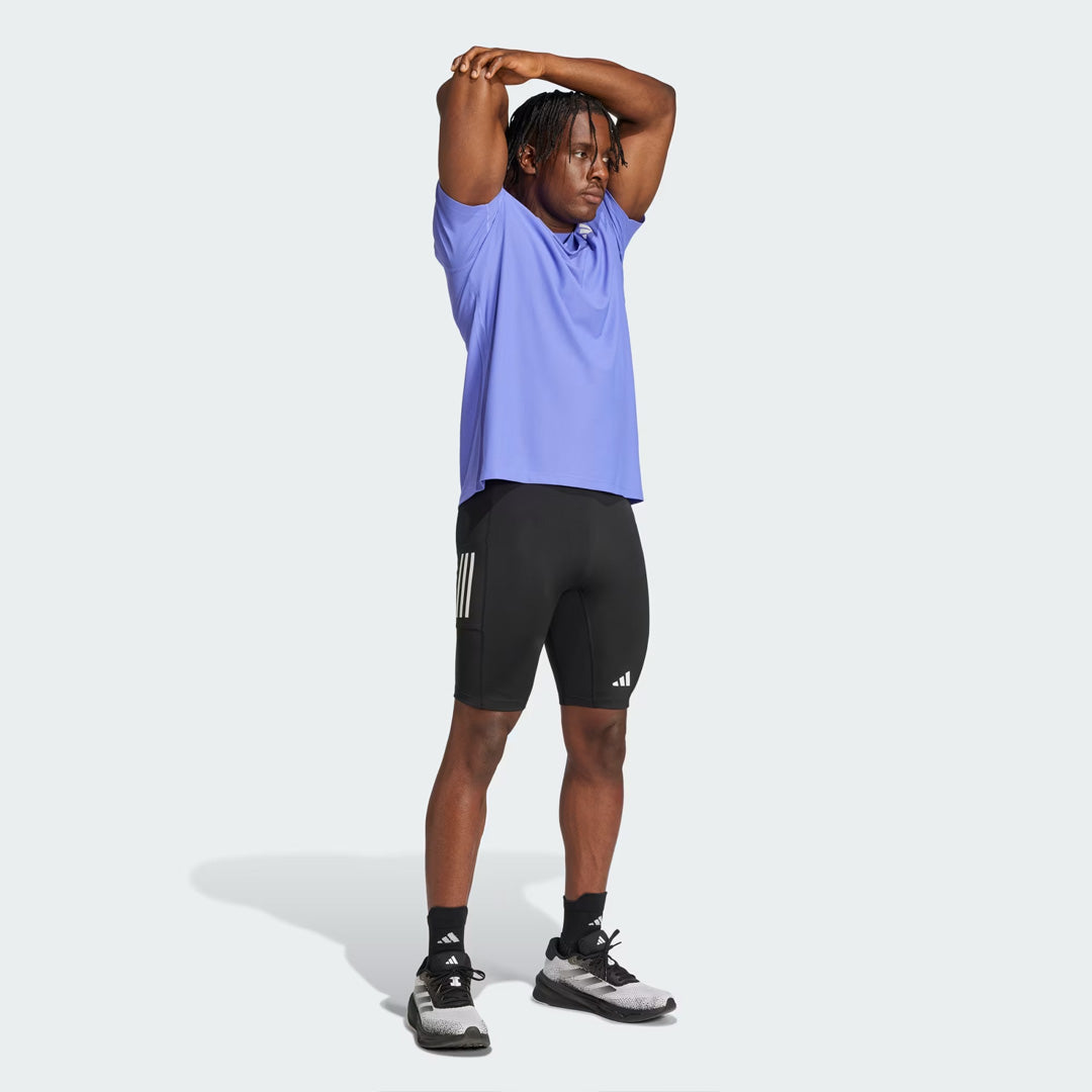 Adidas Own the Run Tee Men's Running T-Shirt - Semi Cobalt Blue