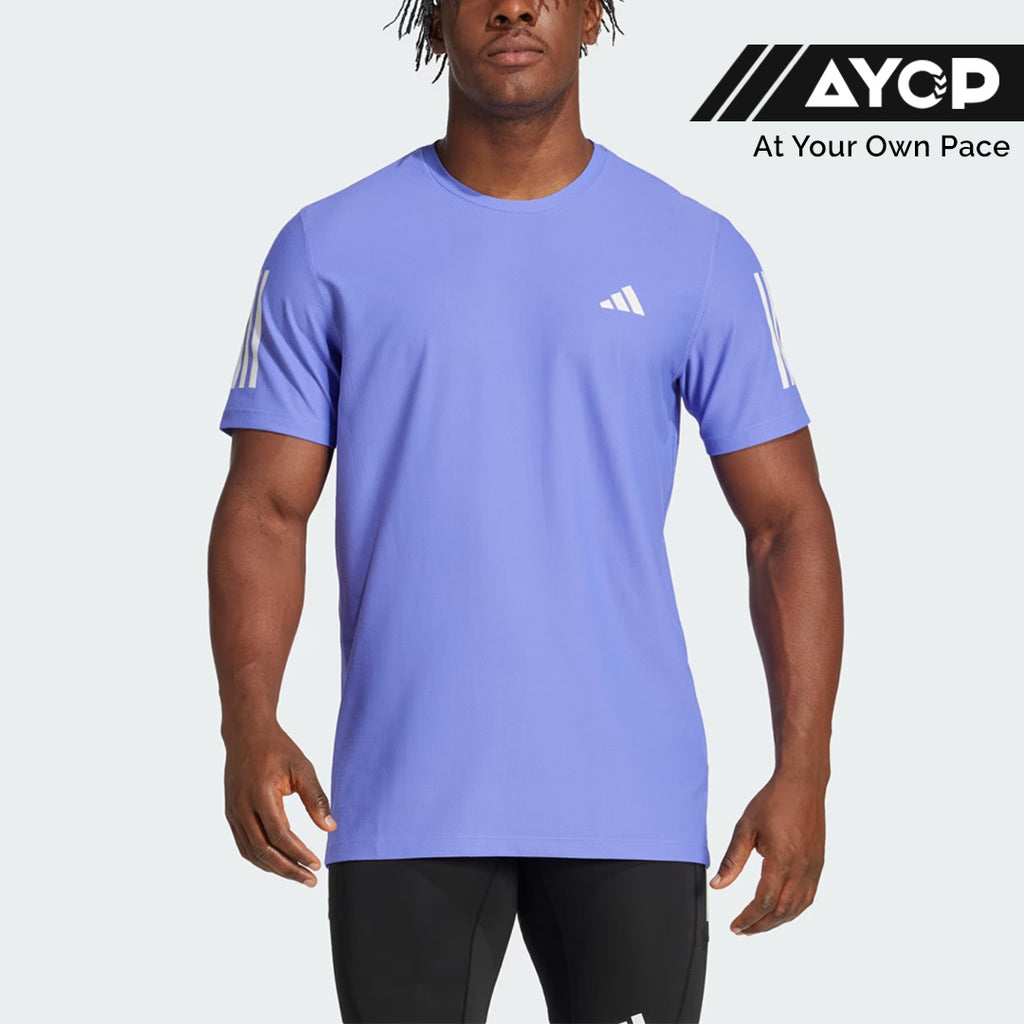 Adidas Own the Run Tee Men's Running T-Shirt - Semi Cobalt Blue
