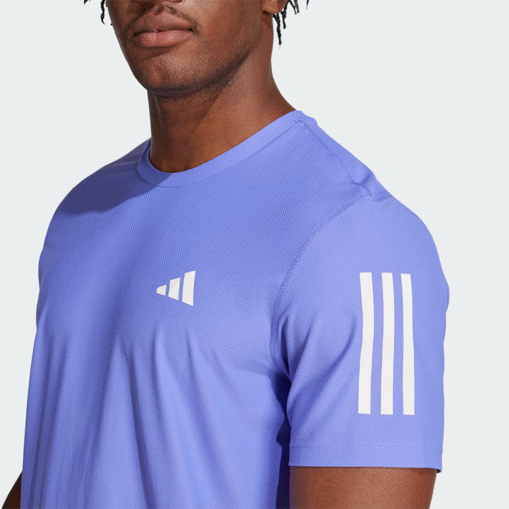 Adidas Own the Run Tee Men's Running T-Shirt - Semi Cobalt Blue