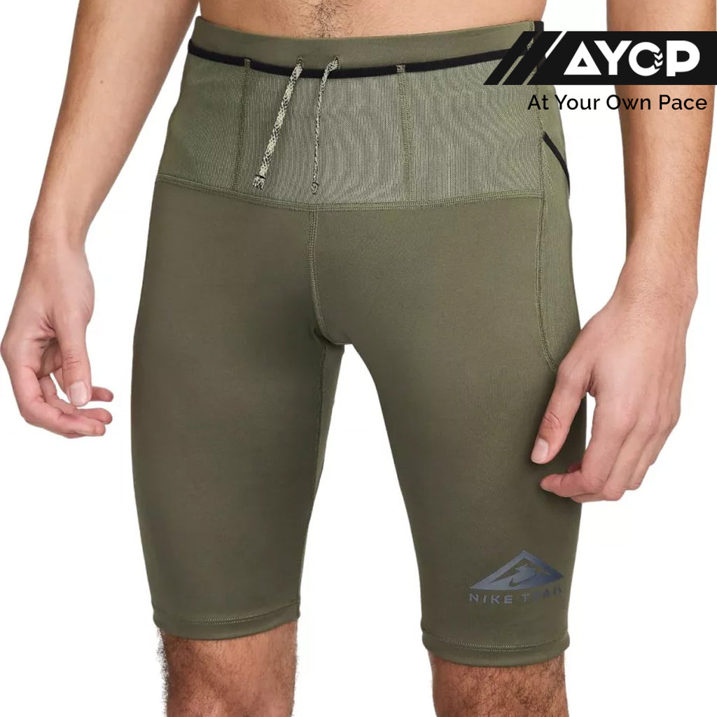Nike Trail Dri-FIT Lava Loops 1/2-Length Men's Running Leggings - Olive