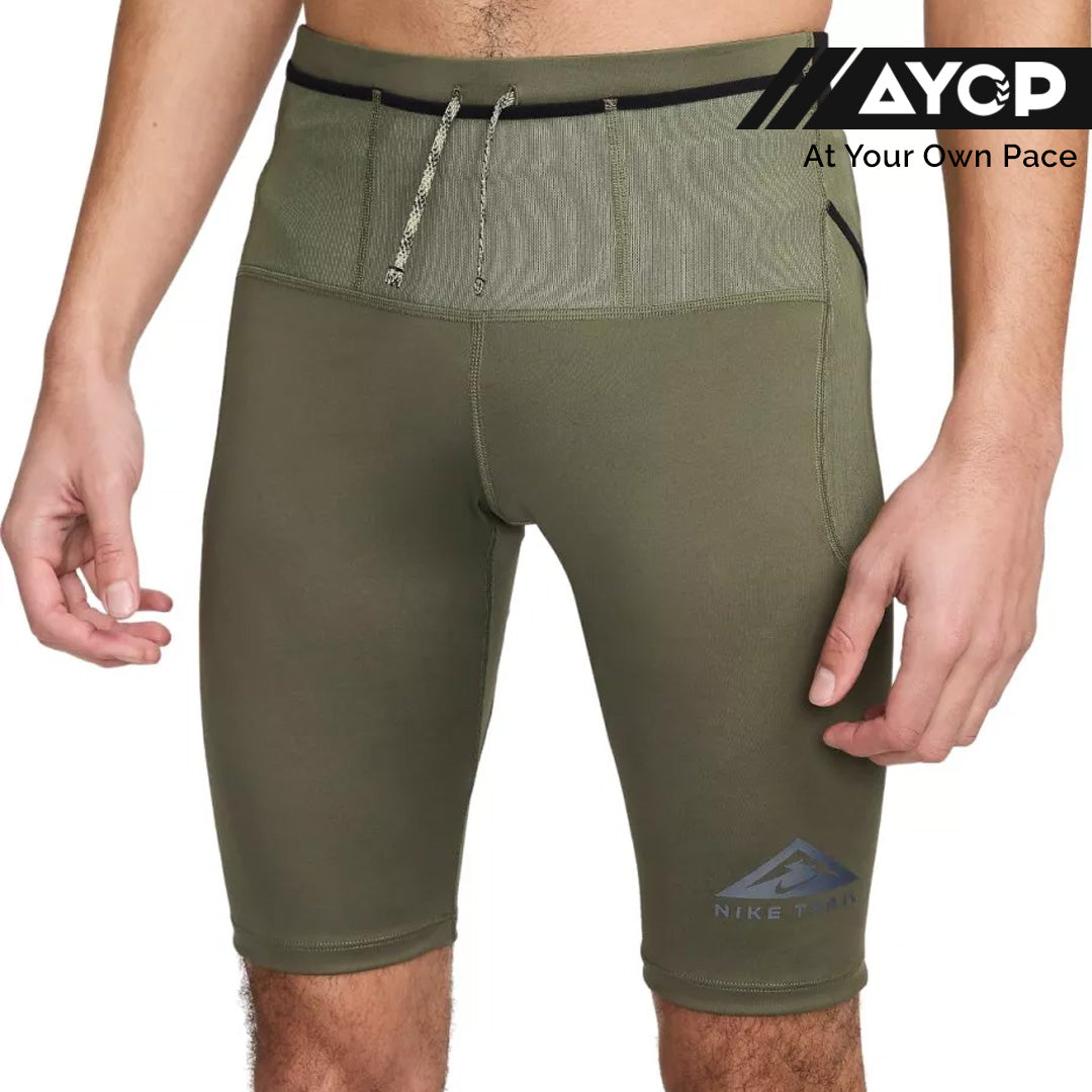 Nike Trail Dri-FIT Lava Loops 1/2-Length Men's Running Leggings - Olive