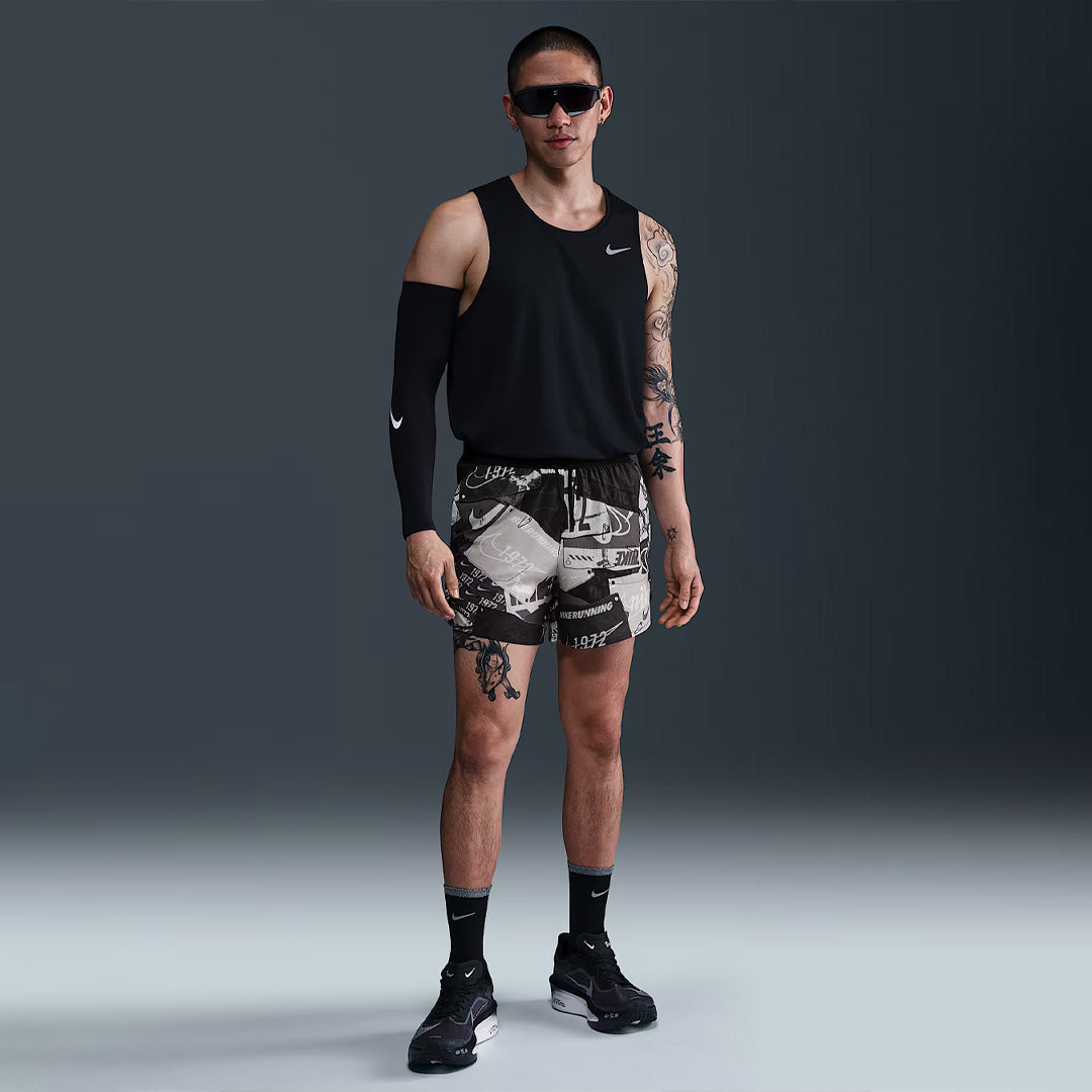 Nike Stride Run Energy Dri-FIT 5-inch Brief-Lined Men's Running Shorts - Off-Noir/Black