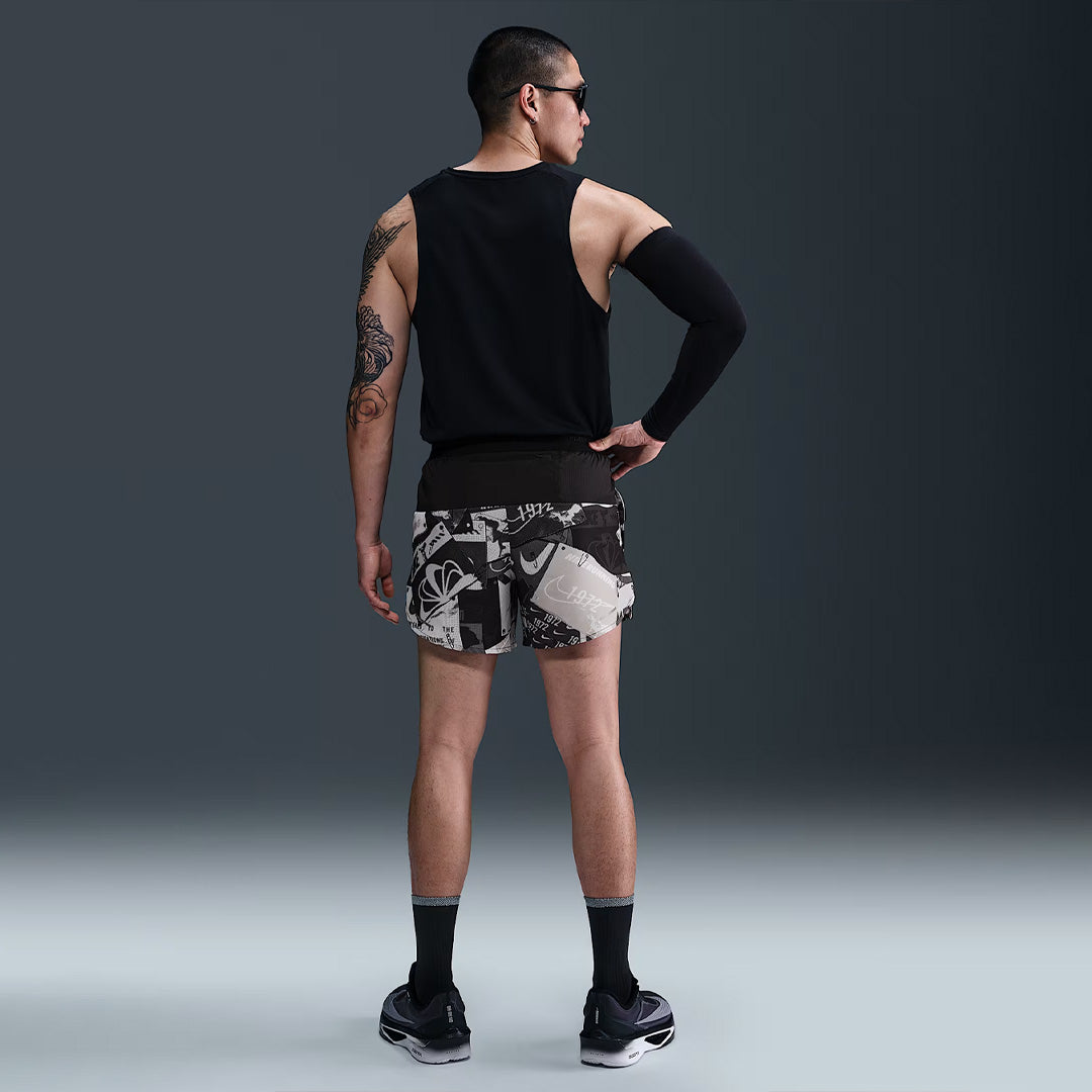 Nike Stride Run Energy Dri-FIT 5-inch Brief-Lined Men's Running Shorts - Off-Noir/Black