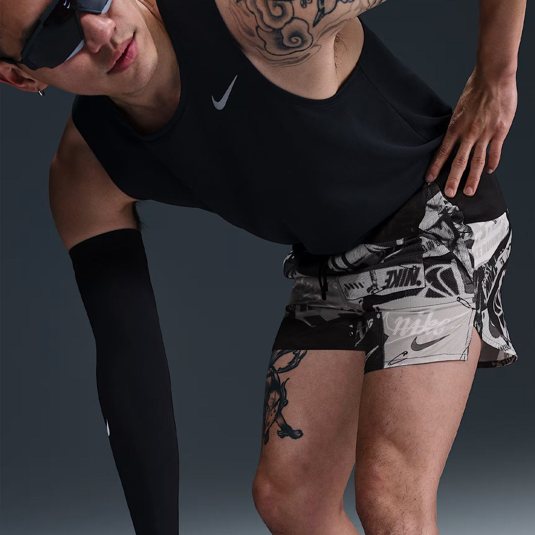 Nike Stride Run Energy Dri-FIT 5-inch Brief-Lined Men's Running Shorts - Off-Noir/Black