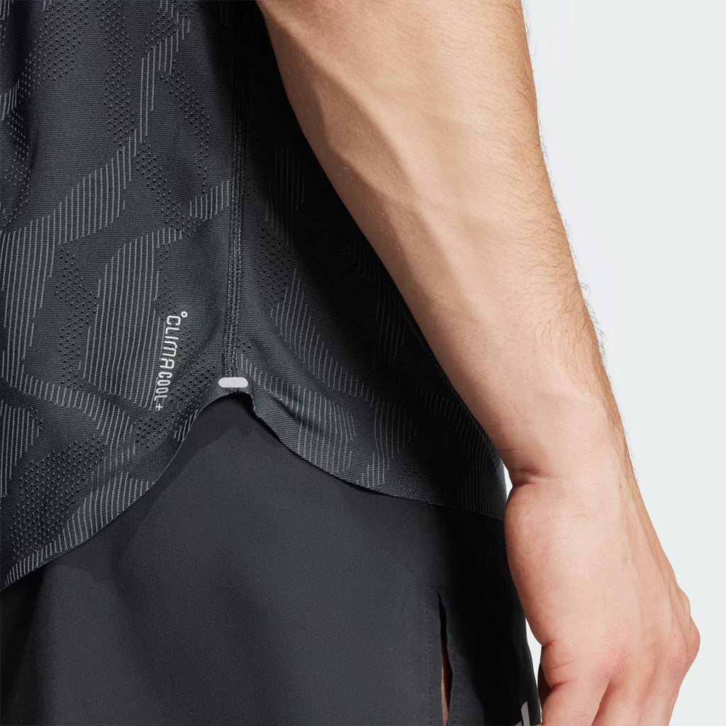 Adidas Ultimate Running Engineered CLIMACOOL+ Men's Running T-Shirt - Black