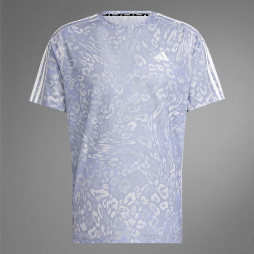 Adidas Own The Run CLIMACOOL 3-Stripes Men's Running T-Shirt -  Violet Grey