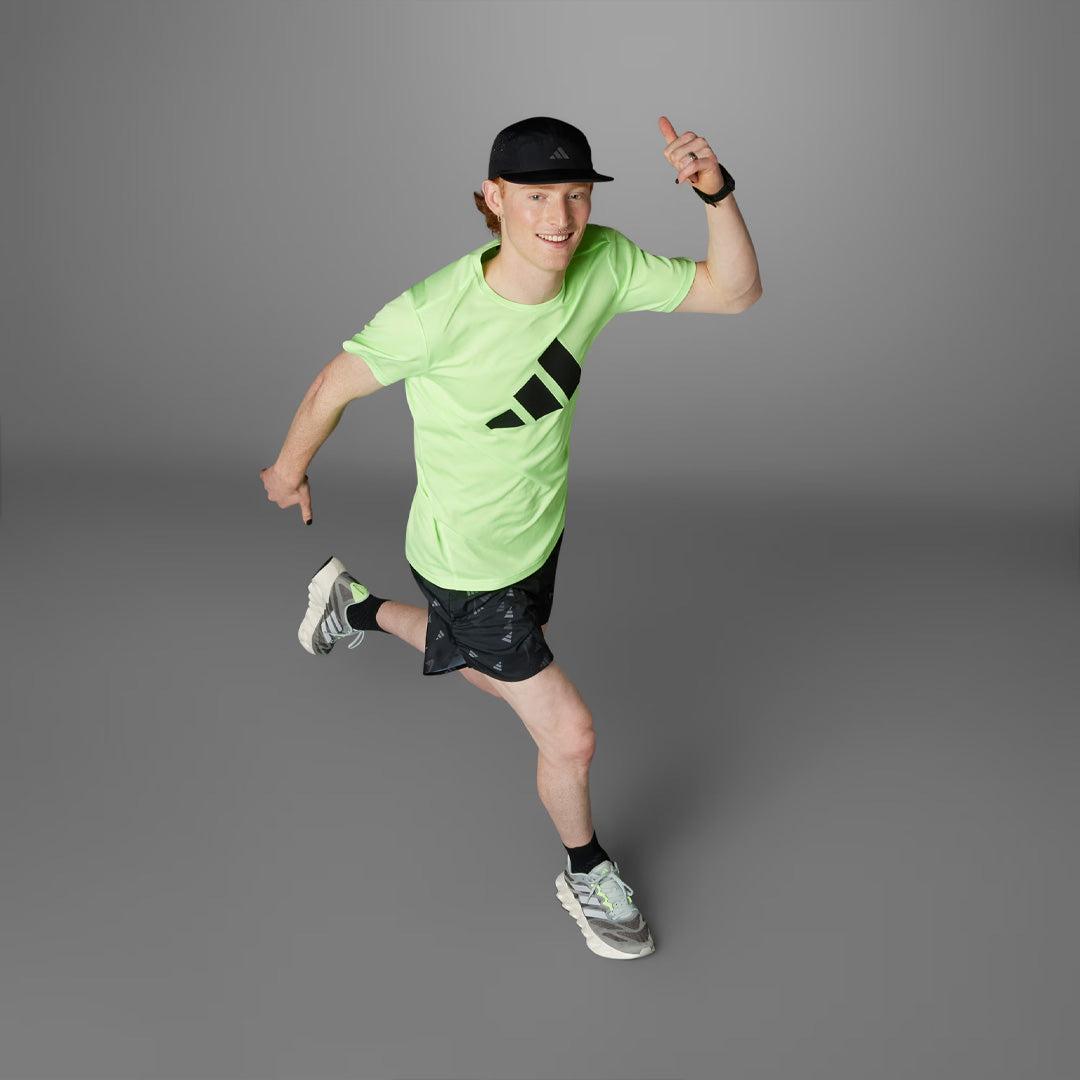 Adidas Run It Tee Men's Running T-Shirt - Green Spark