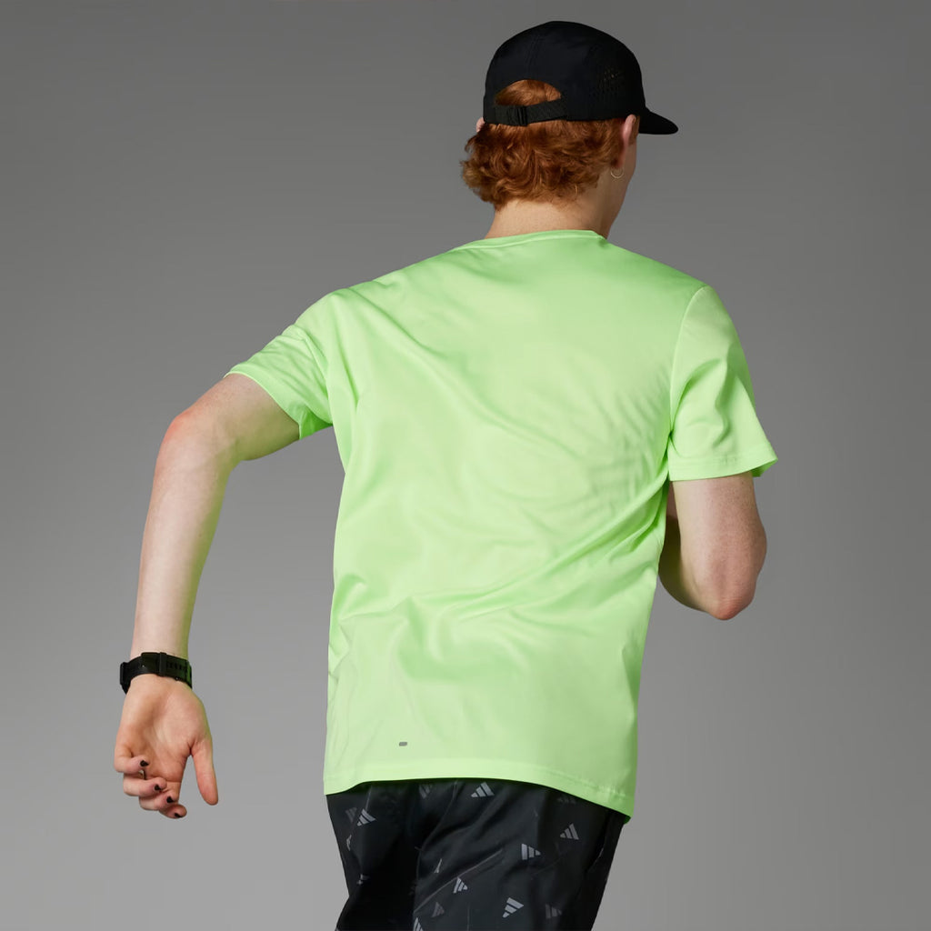 Adidas Run It Tee Men's Running T-Shirt - Green Spark