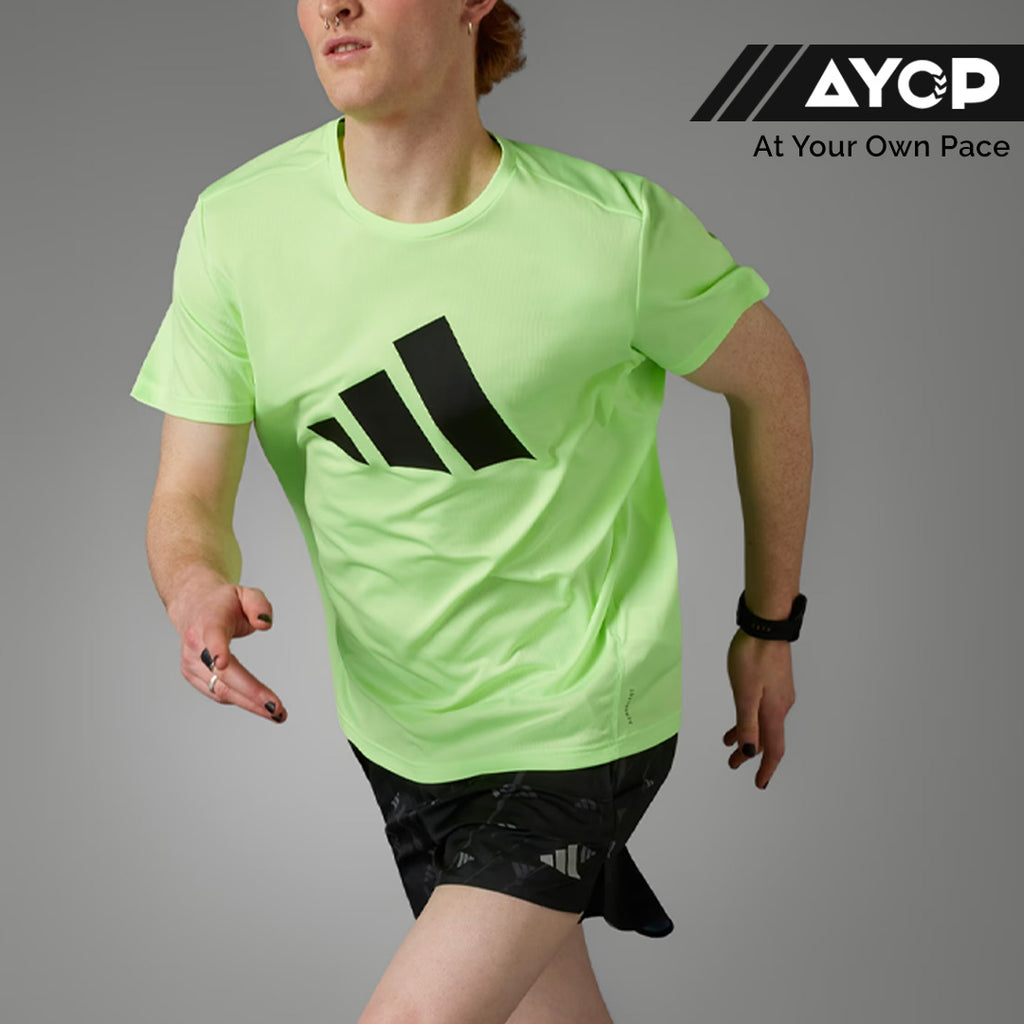Adidas Run It Tee Men's Running T-Shirt - Green Spark