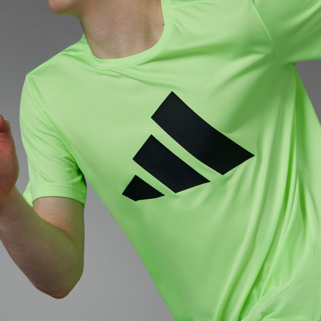 Adidas Run It Tee Men's Running T-Shirt - Green Spark