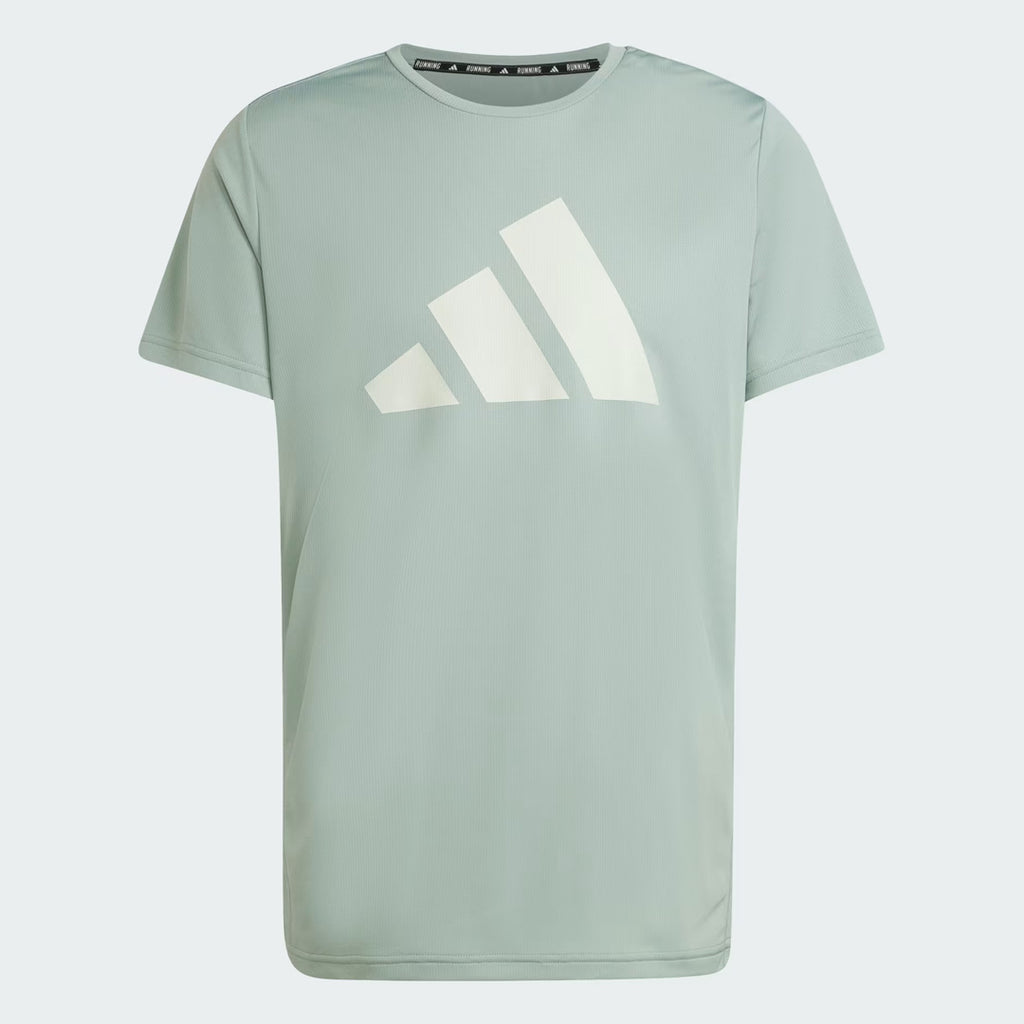 Adidas Run It Tee Men's Running T-Shirt - Silver Green