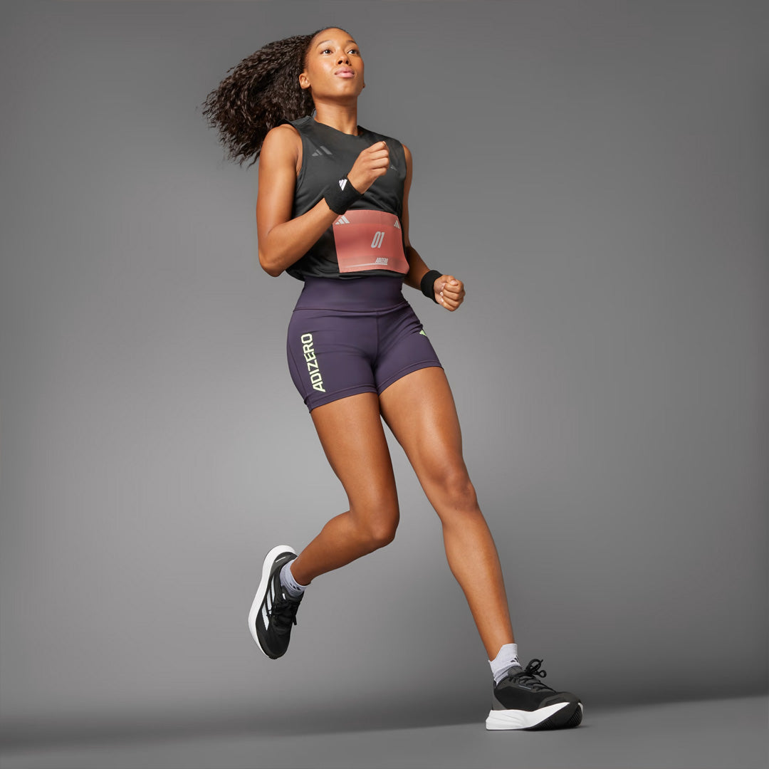 Adidas Adizero Lite Women's Running Short Leggings - Aurora Black