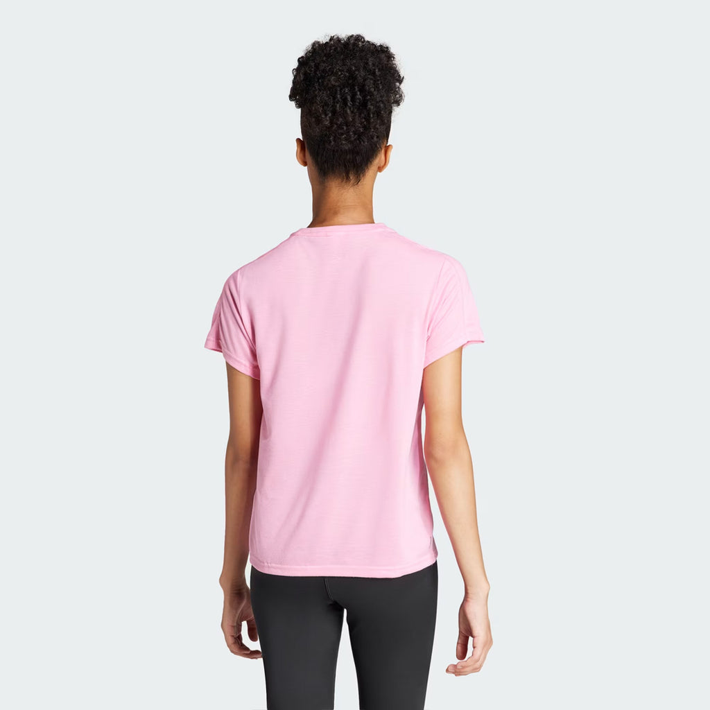 Adidas AEROREADY Train Essentials Minimal Branding Crewneck Women's Training T-Shirt - Bliss Pink