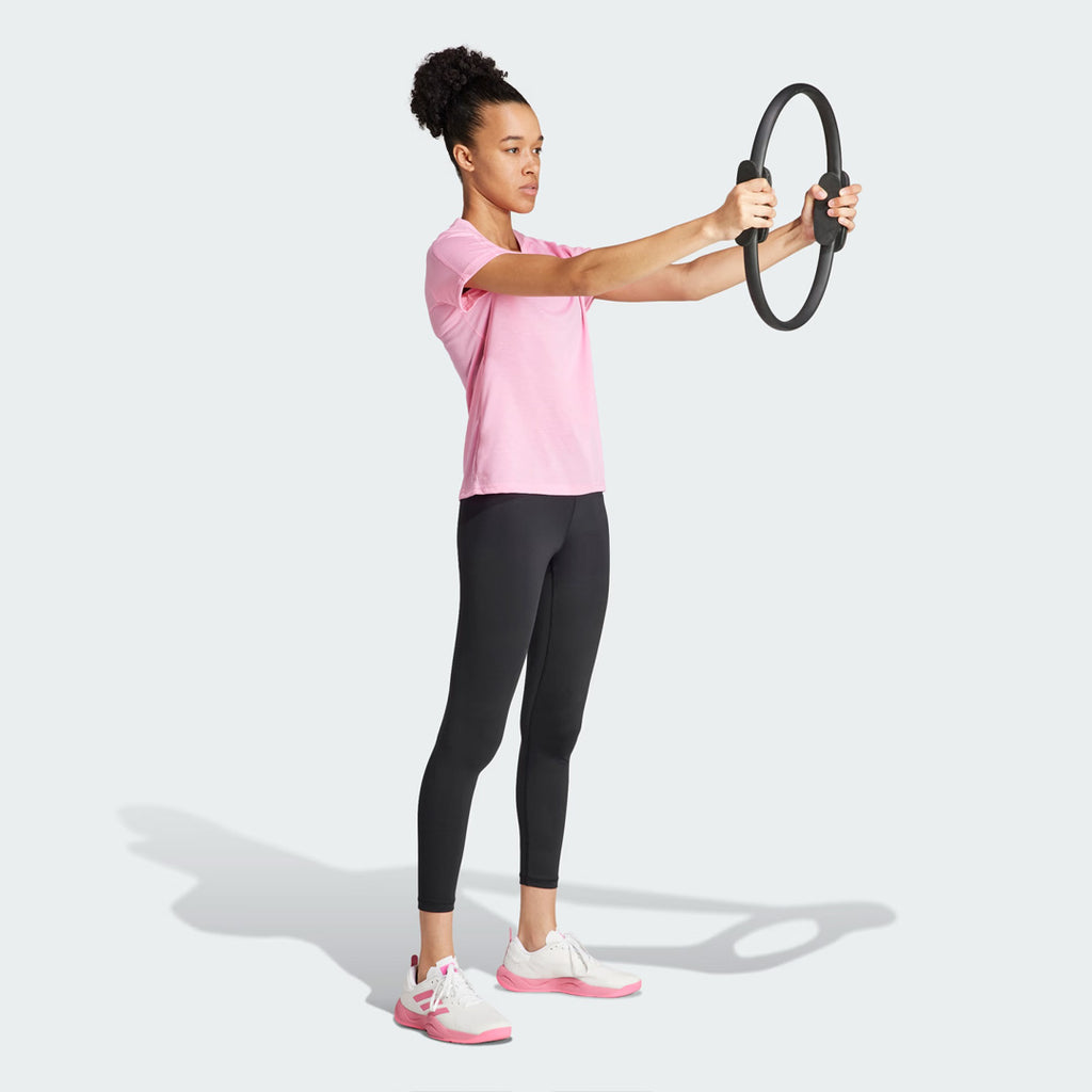 Adidas AEROREADY Train Essentials Minimal Branding Crewneck Women's Training T-Shirt - Bliss Pink