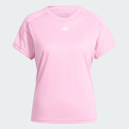 Adidas AEROREADY Train Essentials Minimal Branding Crewneck Women's Training T-Shirt - Bliss Pink