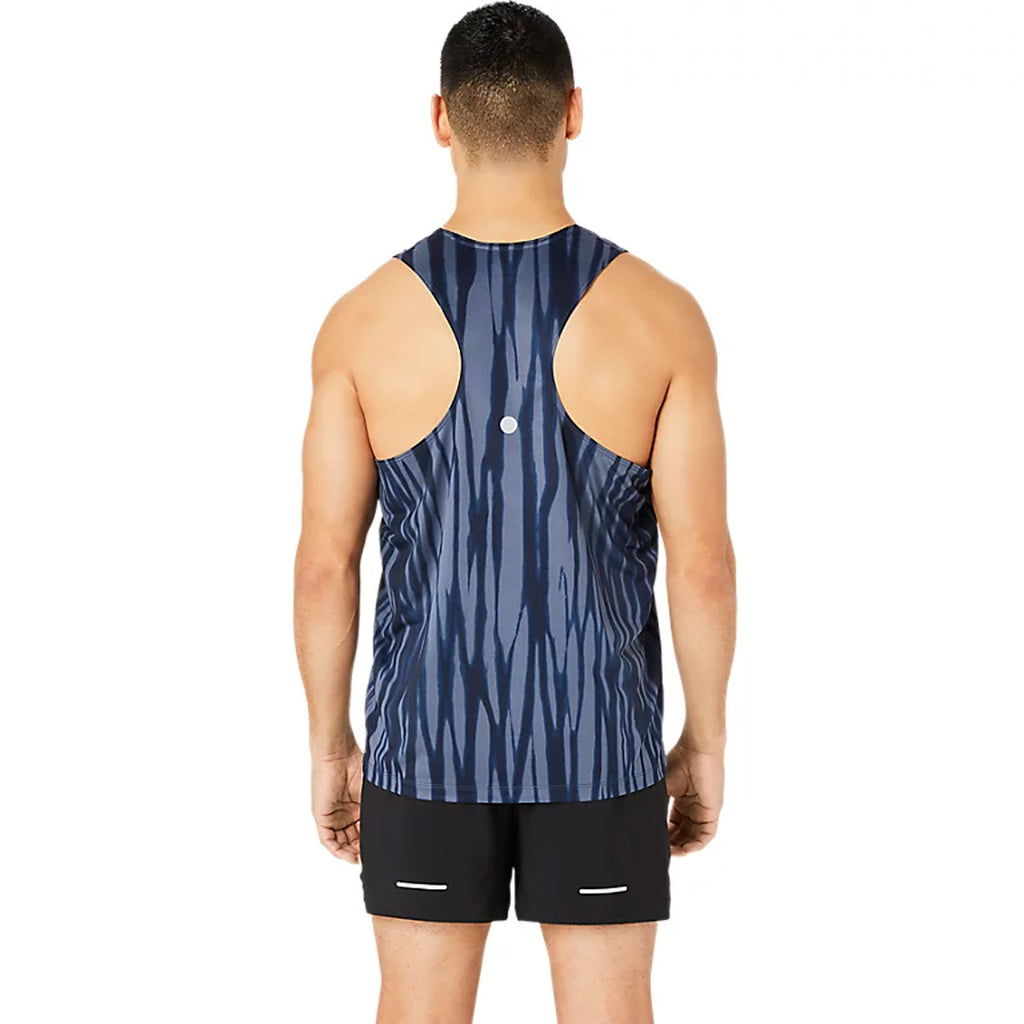 Asics Road All Over Print Singlet Men's Running Tank Top - Blue Expanse/Midnight