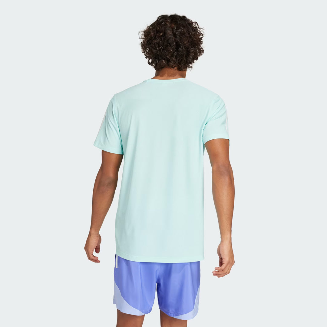 Adidas Own The Run Men's Running T-Shirt - Semi Flash Aqua