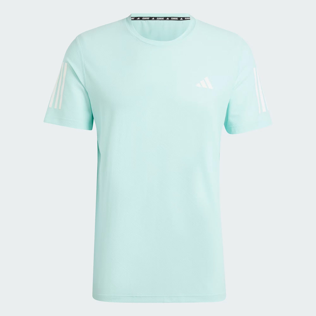 Adidas Own The Run Men's Running T-Shirt - Semi Flash Aqua
