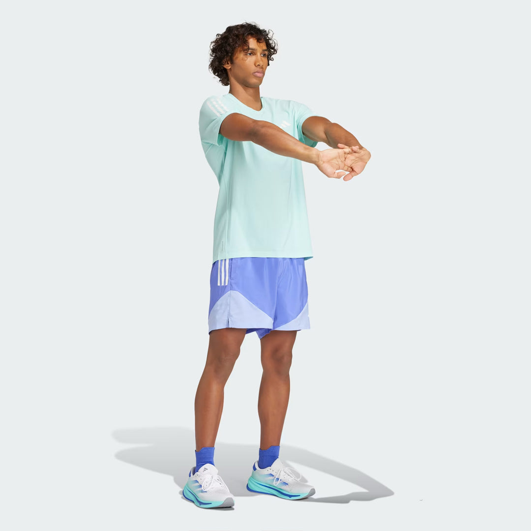 Adidas Own The Run Men's Running T-Shirt - Semi Flash Aqua