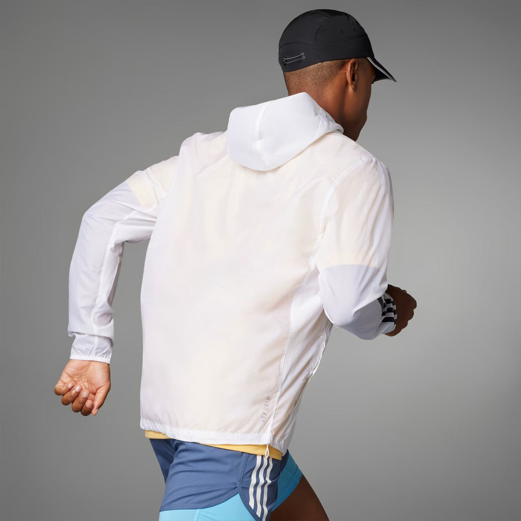 Adidas Own The Run 3-Stripes men's Running Jacket - White