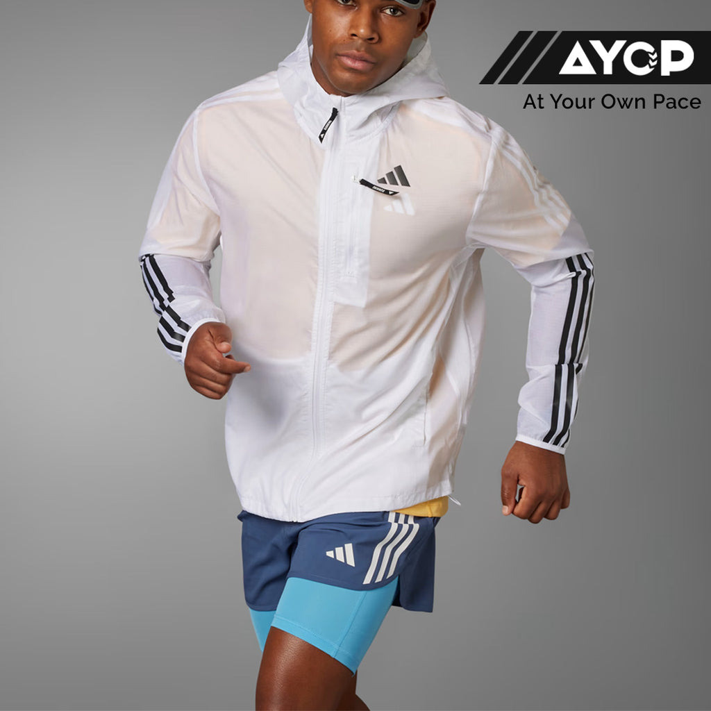 Adidas Own The Run 3-Stripes men's Running Jacket - White