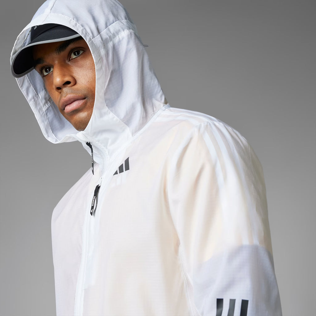 Adidas Own The Run 3-Stripes men's Running Jacket - White