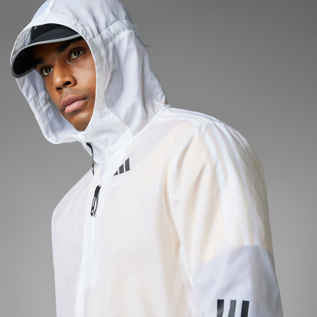 Adidas Own The Run 3-Stripes men's Running Jacket - White