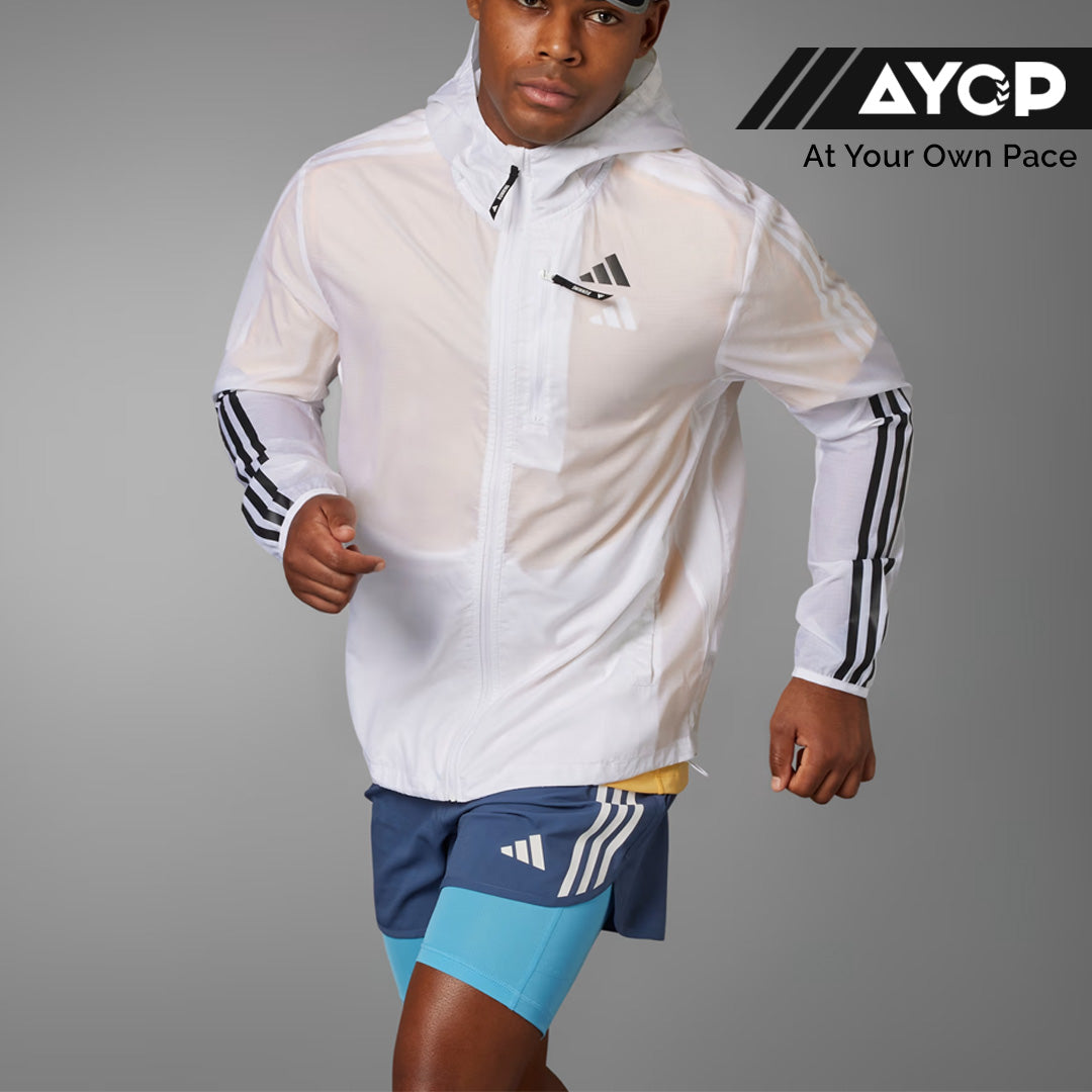 Adidas Own The Run 3-Stripes men's Running Jacket - White